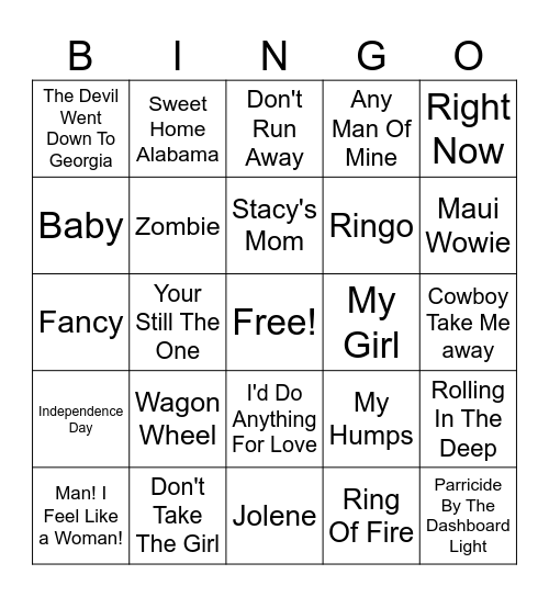 family SINGO Bingo Card