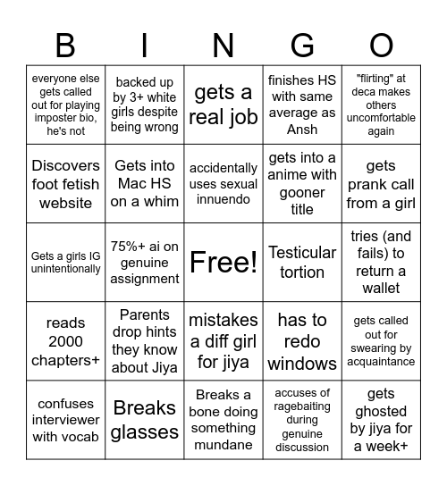 Tafreed 2026 Bingo Card