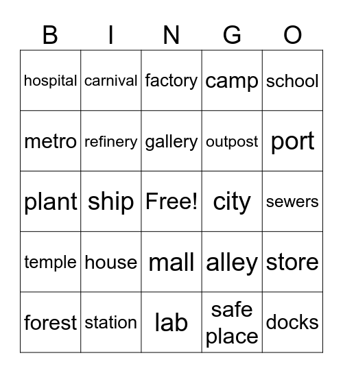 piggy Marathon (only chapter maps) Bingo Card