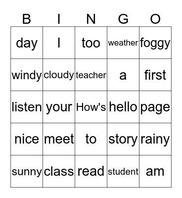 MFS1 U1,2 Bingo Card