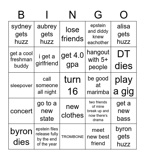 steve Bingo Card