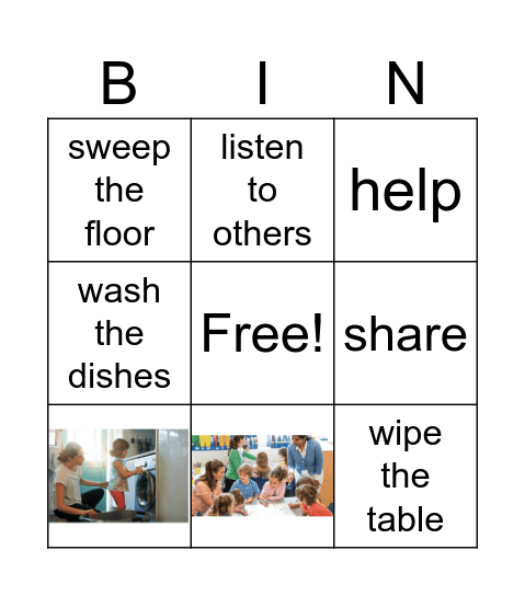 Be kind Bingo Card