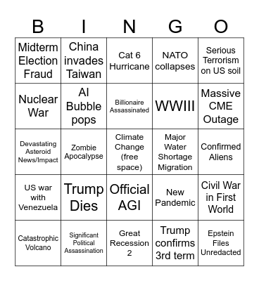 2026 Bingo Card