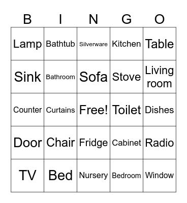 House Bingo Card