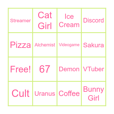 Infinite Craft Bingo Card