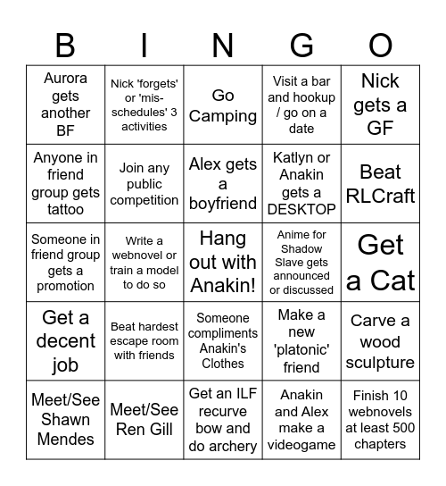 2026 Alex Bingo Card