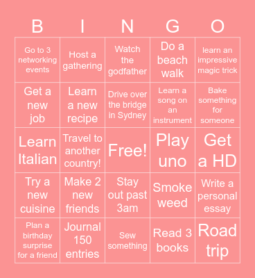 2026 BINGO Card