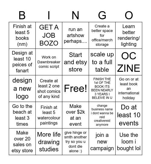 Make Your Own Bingo Card Bingo Card