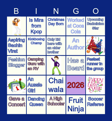 Blinkers New Year Eve - 2026 Bingo Card