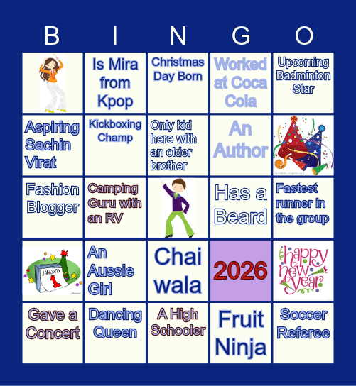 Blinkers New Year Eve - 2026 Bingo Card