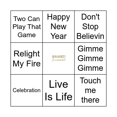Happy New Year Bingo Card