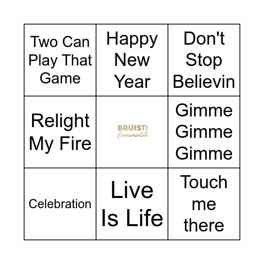 Happy New Year Bingo Card