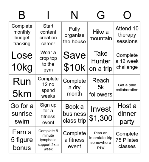 INDY’S 2026 Bingo Card
