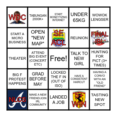 2026 Bingo Card