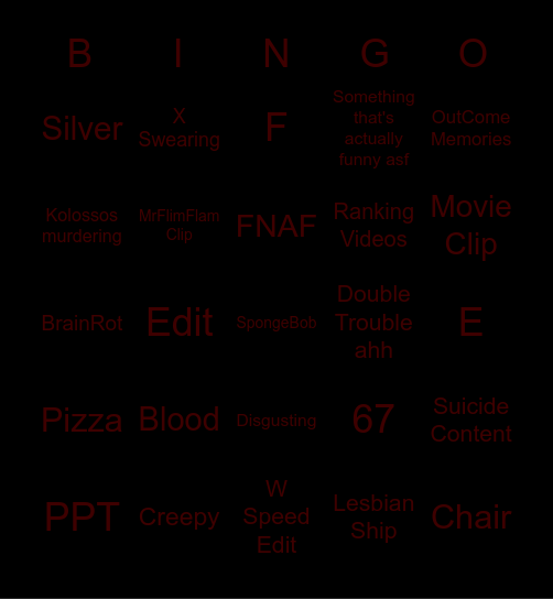 2025 SUCKS Bingo Card