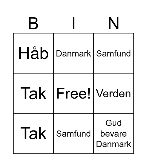 Nytårsbingo 2025 Bingo Card