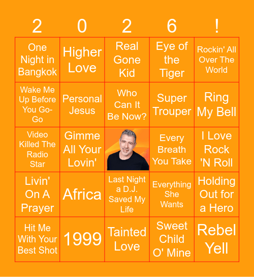 Agius Anthems: Gary Davies' Sound of the 80s! Bingo Card