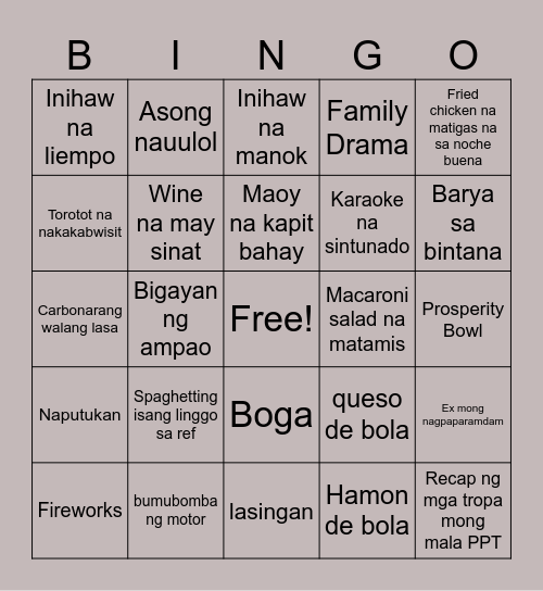 Hearthfall Bingo Card