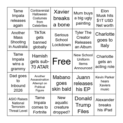 2026 Bingo - Both Bingo Card