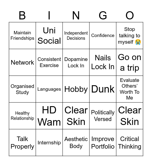 2026 Bingo Card