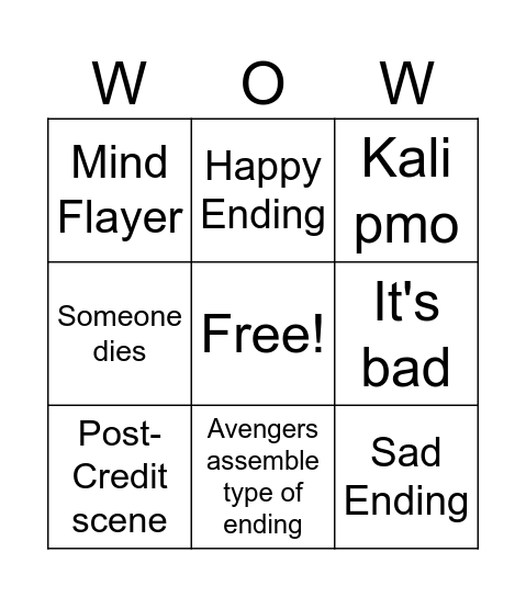 ST5 FINALE BINGO Card