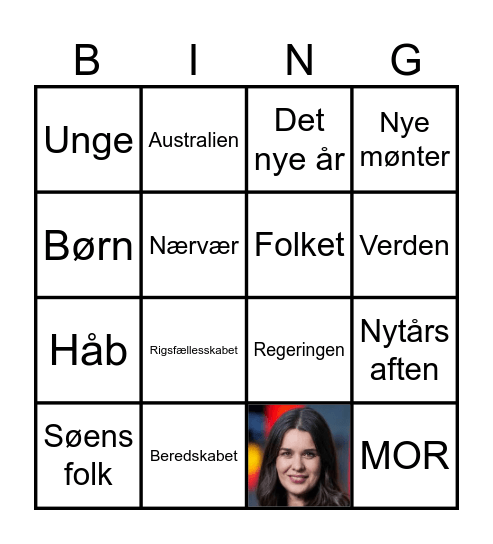 Kongebingo 2025 🎆🥳 Bingo Card