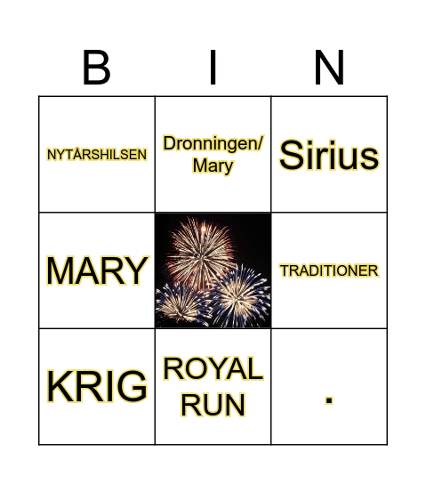 Nytårstale Bingo 2024 Bingo Card
