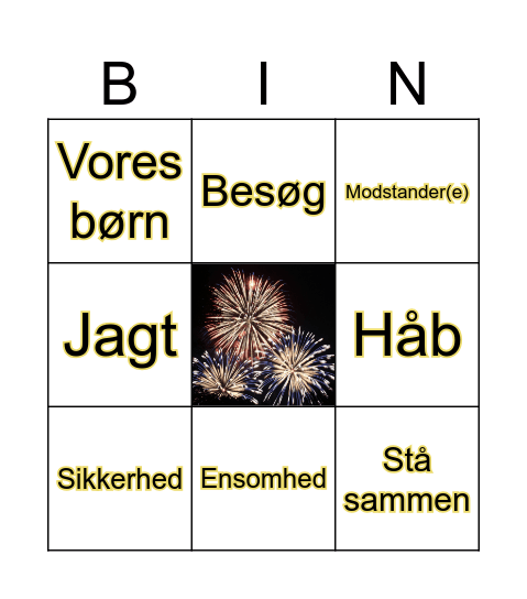 Nytårstale Bingo 2024 Bingo Card