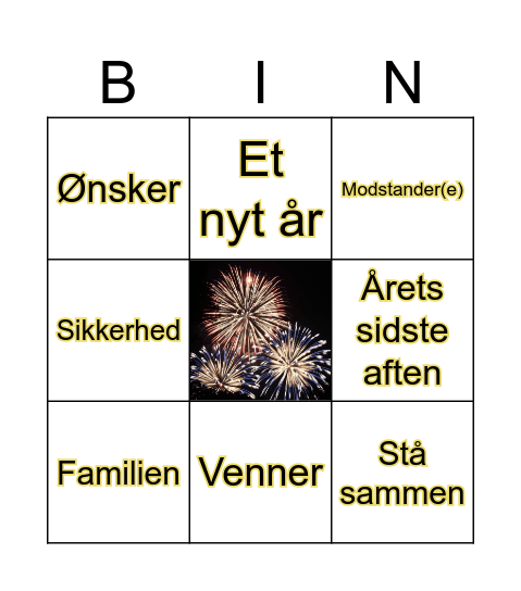 Nytårstale Bingo 2024 Bingo Card