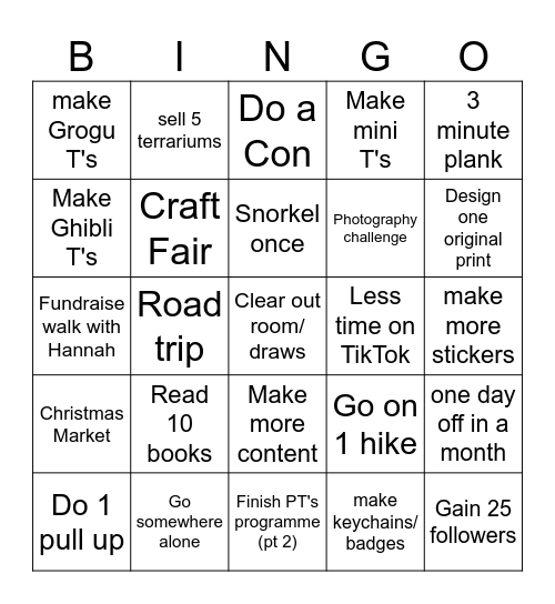 Life & ZadieCreations Bingo Card