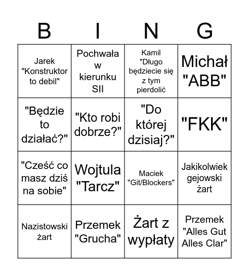 Lipsk Bingo Card