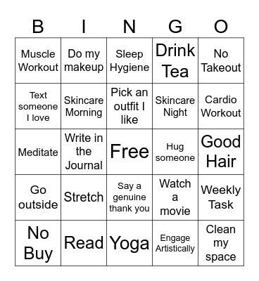 Be Present Bingo Card