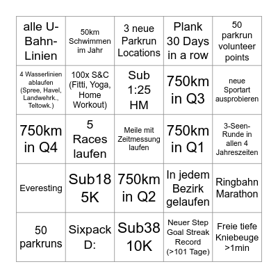 Flixis Sport Bingo 2026 Bingo Card