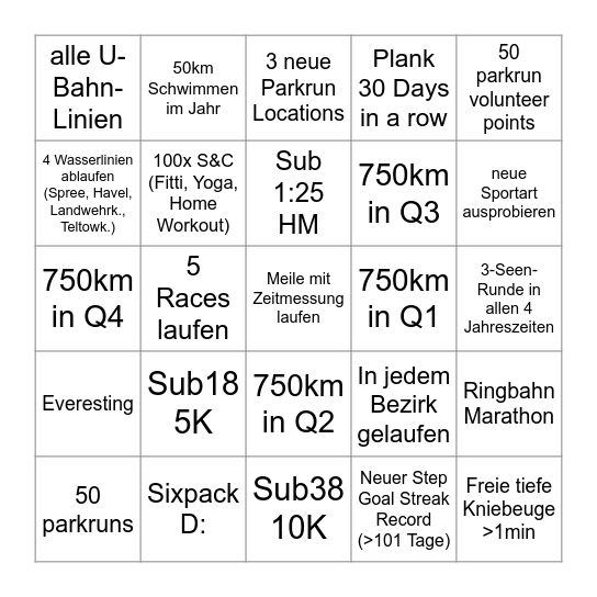 Flixis Sport Bingo 2026 Bingo Card