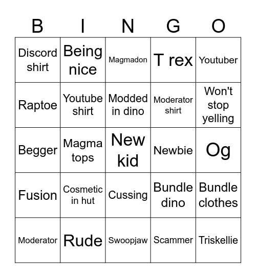 Ug bingo Card