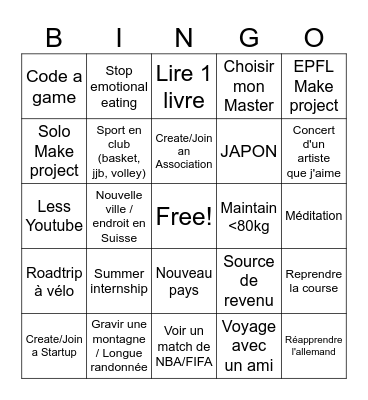 Bingo 2026 Bingo Card
