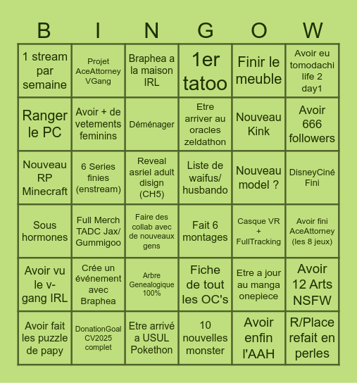 Bingo Smolder 2026 Bingo Card