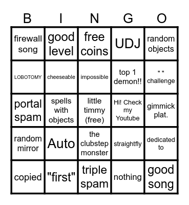 gd  bingo Card