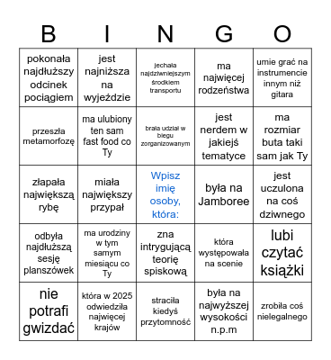 Bingo 2 dla gietka Bingo Card