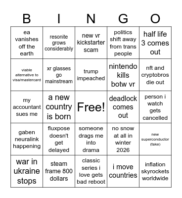 2026 shi bingo Card