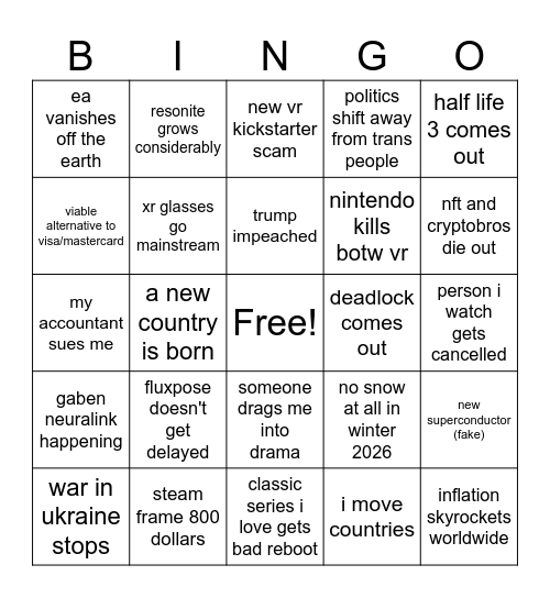 2026 shi bingo Card