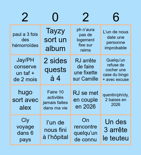 Bingo TeamCook Bingo Card