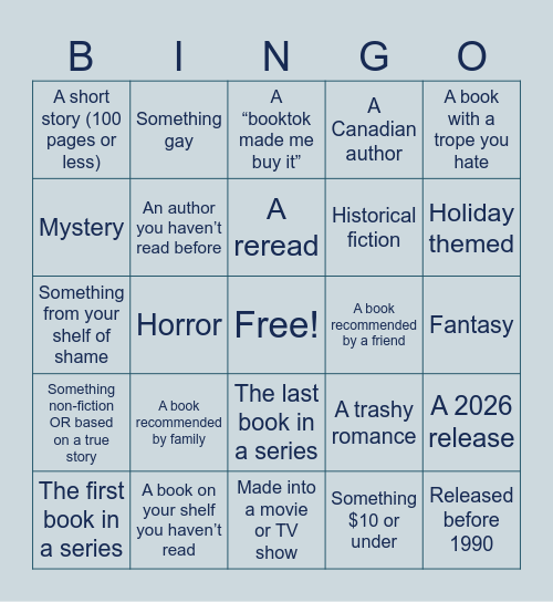 Alixs Book Bingo :) Bingo Card