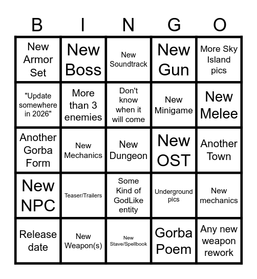 VaodndosnFFbingo Card