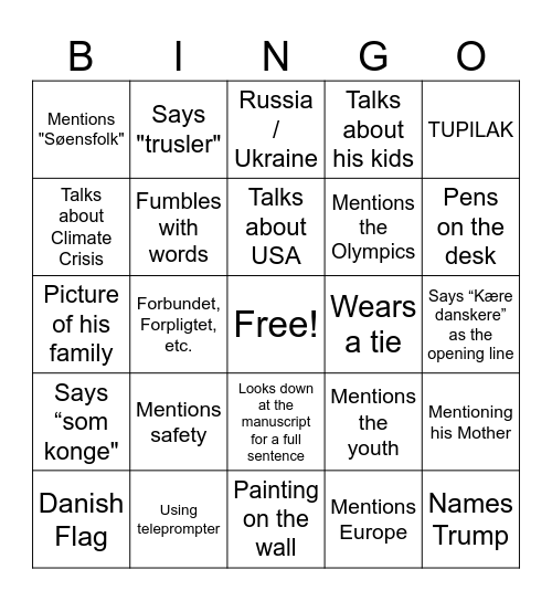 New Years Bingo 2025 Bingo Card