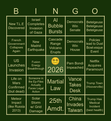2026 BINGO Card