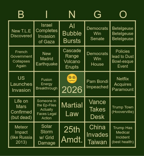 2026 BINGO Card