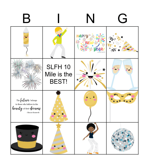New Year's Bingo Card