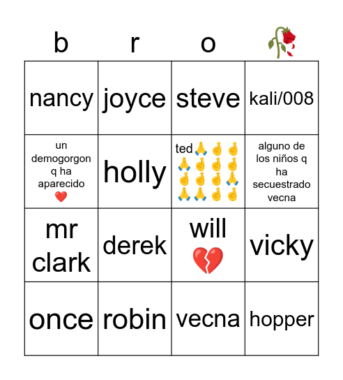 quien muere chat Bingo Card
