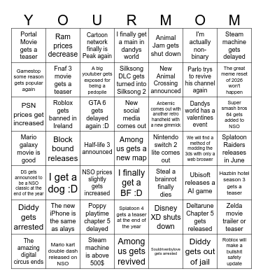 2026 predictions Bingo Card